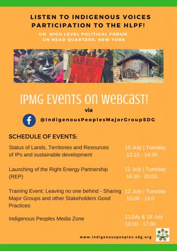 IPMG events on webcast at HLPF 2018